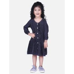 AWW HUNNIE Girls Grey A-Line Dress-picture-11