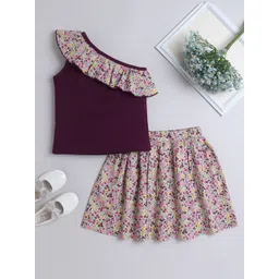 AWW HUNNIE Girls Printed Top with Skirt-picture-15