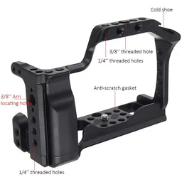 Axcess Cage for Canon EOS M50 and M5 Camera, Aluminum Vlogging Video Film Movie Making Rig Stabilizer with Handgrip 1/4 3/8 Inch Screw Holes Cold Shoe Camera Rig image 4