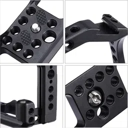 Axcess Cage for Canon EOS M50 and M5 Camera, Aluminum Vlogging Video Film Movie Making Rig Stabilizer with Handgrip 1/4 3/8 Inch Screw Holes Cold Shoe Camera Rig image 5