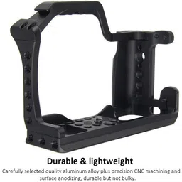 Axcess Cage for Canon EOS M50 and M5 Camera, Aluminum Vlogging Video Film Movie Making Rig Stabilizer with Handgrip 1/4 3/8 Inch Screw Holes Cold Shoe Camera Rig image 3