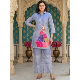 AXI COUTURE Women Printed Tunic with Palazzos-picture-38