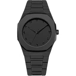axlyn Men's Arabic Aura Watch, Black Dial with Arabic Numerals, Scratch-Resistant Band-picture-50
