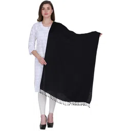axolotl Woven Viscose Women Black Stole-picture-14