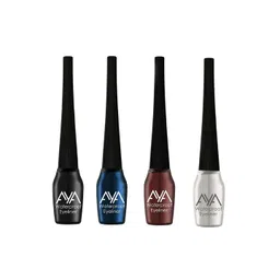 AYA Set of 4 Waterproof Eyeliners - Black - Blue - Silver- Brown 5ml each-picture-33