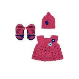 ayanfashion Magenta Wool Jumper Dress-picture-20