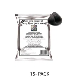 AYU HINA Set Of 15 Henna Powder For Hair Color - 45 g Each - Natural Black-picture-14