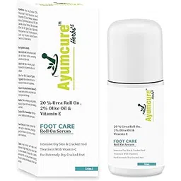 Ayumcure 20% Urea Foot Care Roll On Serum | Treats Dry Skin, Cracked Heels & Rough Feet | 2% Olive Oil & Vitamin E With Vitamin C for Deep Nourishment | 50ml | For Men & Women-picture-25