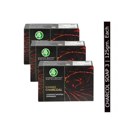 AYURVED MASTER Set Of 3 Elegance Activated Natural Charcoal Soap - 125g each-picture-11