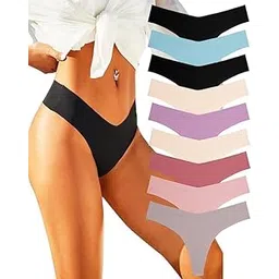 ayushicreationa Seamless Panties Women Underwear Thongs Brief, No Show Ladies Thong,No Line Breathable Comfortable Panties Undies for Women - Free Size, Multi Color.-picture-16