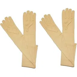 ayushicreationa Full Hand Arms Sleeves Protective Summer Gloves Cotton Pollution and Sunburn Sunlight UV Protection Skin Gloves for Girl's and Women's (Skin) (Pack Of 1)-picture-21