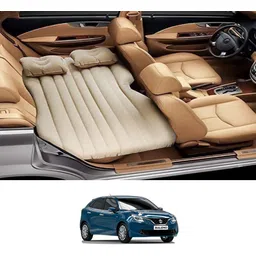 ayw Inflatablebed-Beige-Baleno-New Beige Car Bed Mattress for Rest,Travel, Car Back Seat Air Inflation Bed Universal Air Couch with Two Air Pillows, Car Air Pump and 1 Repair Kit For Baleno Universal For All Models Car Inflatable Bed-picture-15