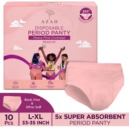 azah Disposable Period Panty for Girls | Peachy New Look | Heavy Flow Coverage | Sanitary Pad-picture-11