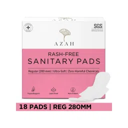 Azah Sanitary Pads For Women 100% Rash Free 3x More Absorbent Ultra Soft - Pack of 18-image-11