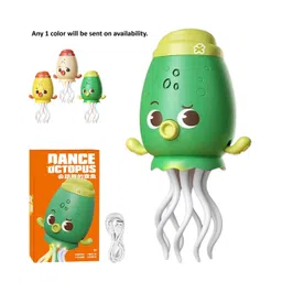 Azhari Octopus Dancing Squid Electric Auto-Avoid Crawling Octopus with Led & Music,USB Rechargeable for kids Pack of 1 Color May Vary-picture-19