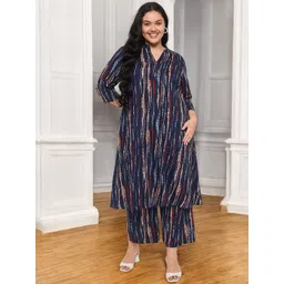 Azira Women Plus Size Abstract Printed Kurta with Palazzo-image-31