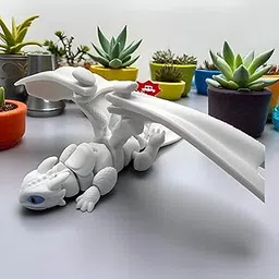 Azoth Adorable Toothless Dragon – Night Fury Collectible Toy for Boys, Girls & Anime Lovers – Dragon Action Figure for Teenagers & Toy Collectors (Light Fury Edition)-picture-27