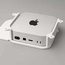 Azoth Under Desk Mount Holder for Mac mini M4/M4Pro, Computer Protection Case with Mounting Straps, White (Extension Bracket)-picture-10