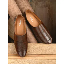 azzaro black AZZARO Men Brown Slip On Shoes-picture-14