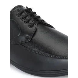 Azzaro Black Men Black Solid Formal Derbys image 3