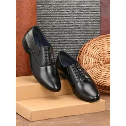 Azzaro Black Men Black Solid Formal Oxfords-picture-24