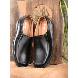 Azzaro Black Men Black Solid Slip-On Formal Shoes-picture-28