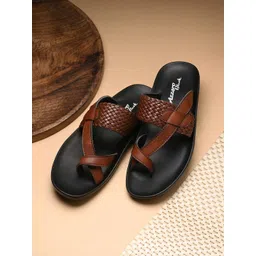 Azzaro Black Men Brown Comfort Sandals-picture-36