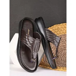 Azzaro Black Men Woven Design Comfort Sandals-picture-38