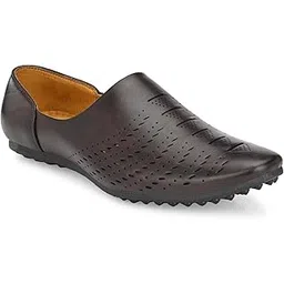 azzaro black Men's Hand Made synthethic Leather Slip-On Ethinic-picture-31