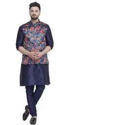 B BEN Men Blue Kurta Sets-picture-39