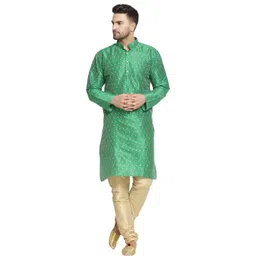 B BEN Men Green Kurta Sets-picture-35