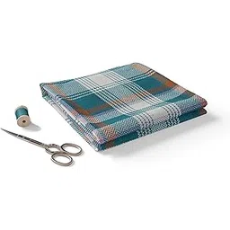 b bigreams - your comfort is our mission BIGREAMS Men's Unstitched Pure Cotton Herringbone Casual Wear Checkered Shirt Fabric - 0% Color Fade (Summer Shirt Piece)-picture-37