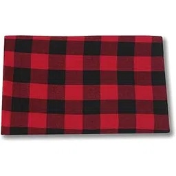 b bigreams - your comfort is our mission BIGREAMS Unstitched Yarn - Dyed 100% Pure Cotton Red & Black Checkered Plaid Shirt Fabric For Men's/Women's | Shirt Cloth, 58" Wide |-picture-15