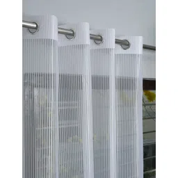 B' Decorlish White Striped Sheer Long Door Curtain-picture-26