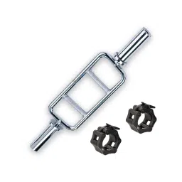 B Fit 50 mm Olympic Box Rod with Premium Collars Pair (Silver)-picture-20