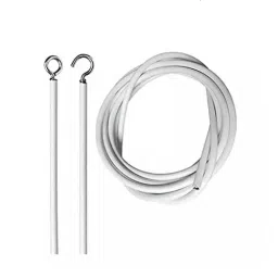 B K JAGAN & CO 3 m Curtain Wire Spring Steel Cord Cable Kit with Hooks and Eyes Model No 321-image-14