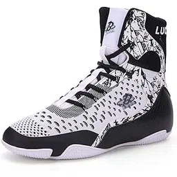 b luck shoe Men's Boxing Shoes High Top – Lightweight & Breathable Training Shoes for Boxing, Kickboxing, MMA, Gym & Combat Sports LS198-picture-50