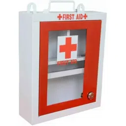 B Safe 28x25x7cm Metal Red &a; White Wall Mount Emergency First Aid Kit Box for Home, School &a; Office-picture-18