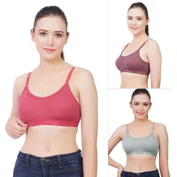 b-soft Pack of 3 Women Sports Non Padded Bra-picture-18