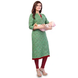 B2F Manufacturing & Designing Kurti Floral Printed Pure Cotton Straight Kurta-picture-14