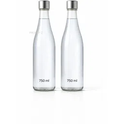 b7 creations Glass Water Bottle 750ml Plain Narrow Mouth, Airtight Lid & Leak Proof Capahp 750 ml Glass Bottle-picture-10