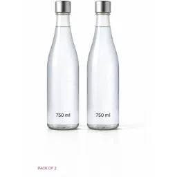 b7 creations Glass Water Bottle 750ml Plain Narrow Mouth, Airtight Lid & Leak Proof Capano 750 ml Glass Bottle-picture-22