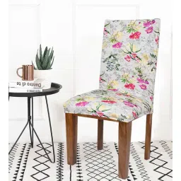 Multicolor Floral Polyester Blend 14x38 Inches Chair Covers (Set of 4) by B7 Creations-picture-40