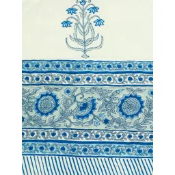 Baarno White & Blue Floral 300 GSM Single Bed Quilt image 3