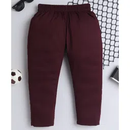 BAATCHEET Cotton Blend Solid Pant - Maroon-picture-10