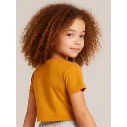 Baawri Girls Conversational Printed Crop Top image 3