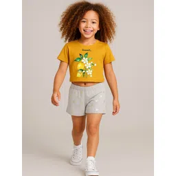 Baawri Girls Conversational Printed Crop Top image 1