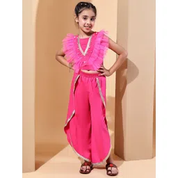 Baawri Girls Embellished Round Neck Top With Palazzo-picture-19