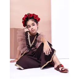 Baawri Girls Embellished Round Neck Top With Palazzo-picture-45