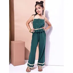 Baawri Girls Embellished Shoulder Straps Top With Palazzo-picture-37